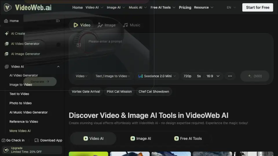 VideoWeb AI: Video creation & storytelling
